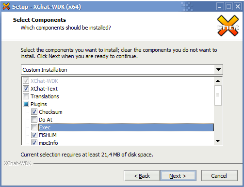 xchat wdk winamp